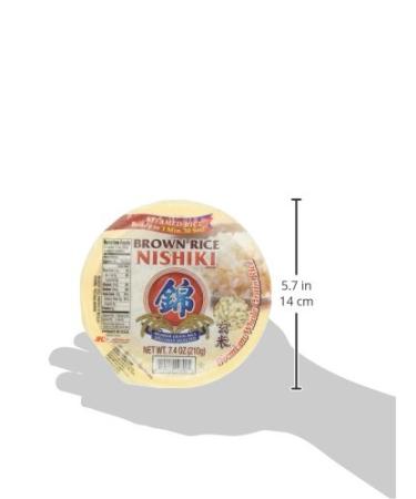 Nishiki Cooked Brown Rice 7.4 oz - Pack of 6 | Ready-to-Eat Japanese Whole Grain Rice - Buy Online on GoSupps.com