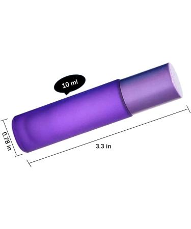 HINNASWA Purple Essential Oil Roller Bottles - Refillable Glass Bottles with Stainless Steel Balls - Leak proof Roll on Bottle - Buy Online on GoSupps.com