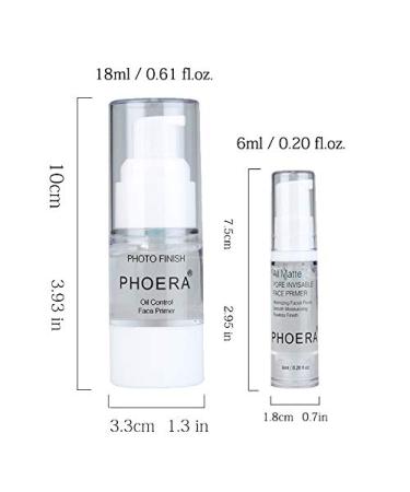 PHOERA 2 Pack Face Primer - Mattifying & Anti-Aging Formula for Smoother Skin - 6ml / 0.2 Fl Oz - Buy Online on GoSupps.com