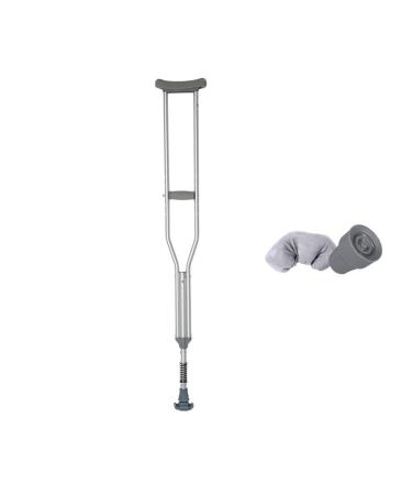 LINYUES Crutches for Adults Underarm Handicapped Crutches/Canes for Disabled Persons Free Retractable Springs Adjustable Range 95-146 Cm - A Pair Great for Travel or Work Enda -3