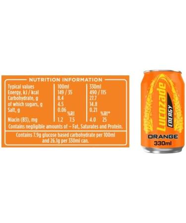 Lucozade Energy Orange 12x330ml: Delicious Energy Drink Multipack - Buy Online on GoSupps.com