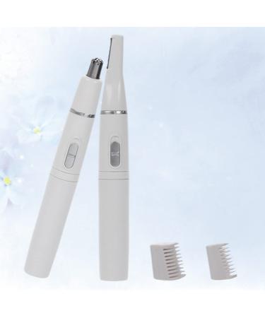 FRCOLOR Eyebrow Trimmer & Nose Hair Cutter - 2 Pcs Electric Facial Hair Removal Razor Portable White - Buy Online on GoSupps.com
