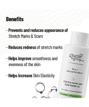Stretch Mark & Scar Fading Oil - C.hemi st | Natural Oils Vitamin C & E | Reduce Scars & Signs of Aging | 50ml | International Shipping - Buy Online on GoSupps.com