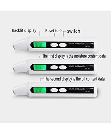 VENEKA Portable Digital Monitor Detector Skin Sensor Face Skin Moisture Tester Meter Water Oil Analyzer Facial Skin Care Tools - Buy Online on GoSupps.com