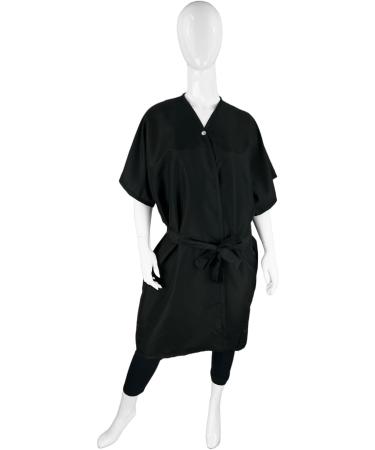 Buy Set of 6 Black Salon Client Gowns | Save $40 on Silkarah Fabric Smocks for Professionals - Buy Online on GoSupps.com