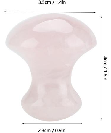 Natural Rose Quartz Massage Tool - Mushroom Shaped Crystal Massage Device for Face & Eye Care - Buy Online on GoSupps.com