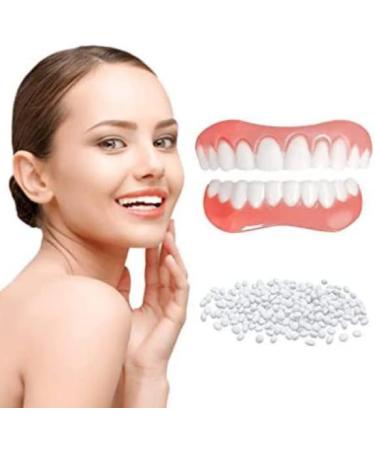 Natural and Comfortable Fake Teeth Dentures - 2 PCS Dental Veneers for Men and Women, Temporary Teeth Restoration for Confident Smile, Natural Shade, Teeth Protection - Buy Online on GoSupps.com