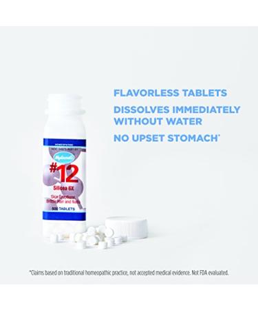 Hyland's #12 Silicea 6X - 500 Tablets for Healthy Skin & Hair | Homeopathic Remedies - Buy Online on GoSupps.com