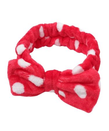 ODDIER Make-up Spa Headband - Red Microfiber Coral Fleece Hair Band for Women and Girls, Ideal for Bath, Skincare, and Makeup Application - Buy Online on GoSupps.com