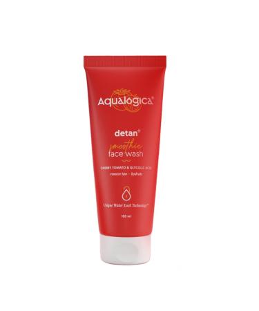 Detan+ Smoothie Face Wash with Cherry Tomato & Glycolic Acid Gently Cleanses Hydrates & Reduces Tan - 100ml