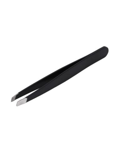 Verdant Touch Makeup Tweezers Stainless Steel Eyebrow Tweezers Portable Black for Eyebrows Facial Hair Ingrown Hair Removal