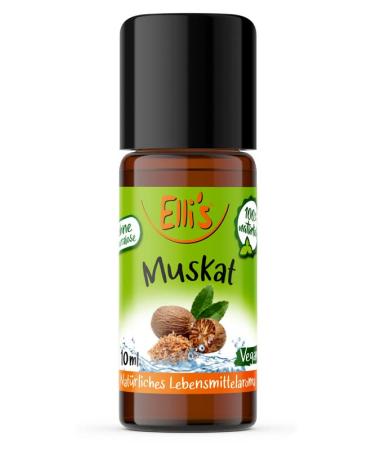 Elli's aromas Muskat Natural Food Aroma |Aroma concentrate from 100 % vegan and natural origin |For dishes & drinks |10 ml
