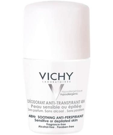 Vichy D odorant Anti-Transpirant 48H Roll-On Prot ge et R gule Sans Alcool Sans Parfum Pour Peaux Sensibles 50 ml 50 ml (Lot de 2) - Buy Online on GoSupps.com