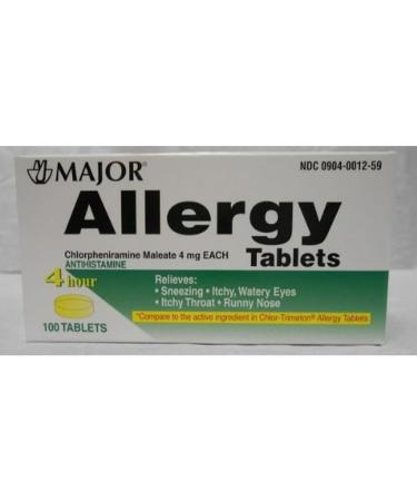Chlorpheniramine 4 Mg Tabs 100 Ct Bottle - Buy Packs and SAVE (Pack of 3)