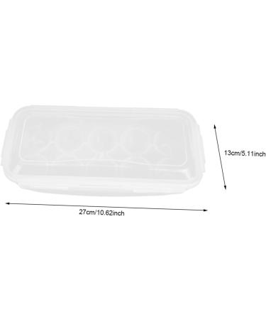 LABRIMP Box Eggs Refrigerator Plastic Pallet Food Containers Egg Case Fridge Egg Holder Tray Egg Bag Storage White 27.5x13cm - Buy Online on GoSupps.com