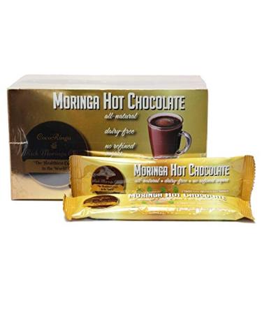 COCORINGA Moringa Hot Chocolate Cacao First Natural Keto Instant Non-dairy Hot Cocoa( 1 Box large)