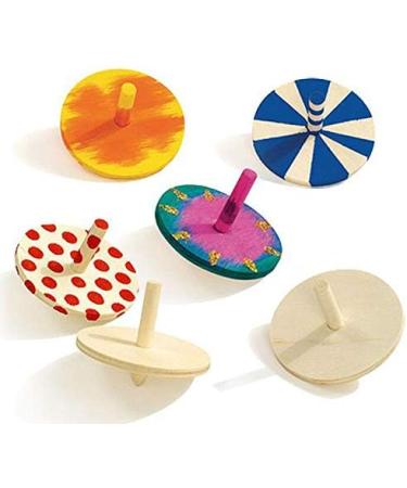 Liuer 24pcs Wooden Roundabout Toy Set - Perfect Children's Birthday Guest Gifts - Eco-Friendly Wooden Circle in Assorted Paint Colors - Buy Online on GoSupps.com