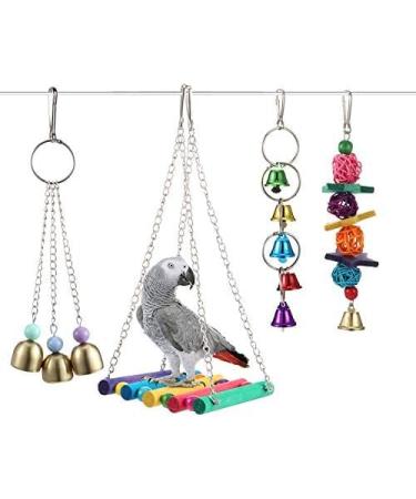 Vogel Parrot Pet Toys - 6 Station Swing Toys for Parrots | Best International Shipping - Buy Online on GoSupps.com