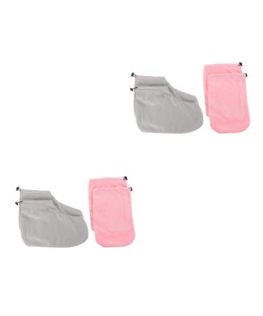 minkissy 2 Sets Gloves Hand Wax Cover Spa Foot Bag Spa Foot Liner Paraffin Foot Feet Foot Wax Spa Cover Paraffin Wax Heat Tool Boots Wax Foot Cover Insulation Fabric Elastic Band