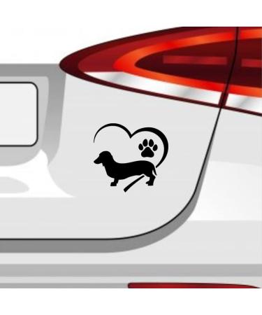 Shorthair Dachshund Heart Sticker - 6 Sizes & 21 Colors | Cute Teckel Designs for Dog Lovers - Buy Online on GoSupps.com