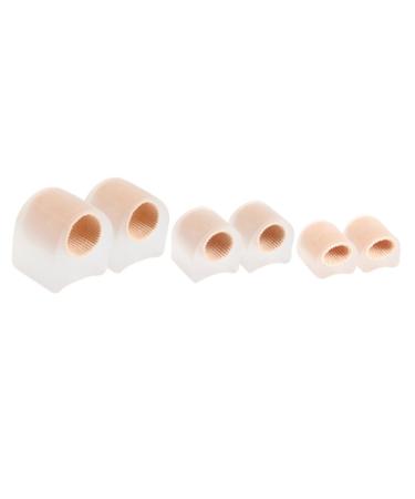 Thumb Protector Nail Gel 6pcs Separator Nail Protector Nursing Silicone Gel Straightener Sleeves Tube Protectors Separating Tool Valgus Tool Foot Man Nail Tools Nails Gel