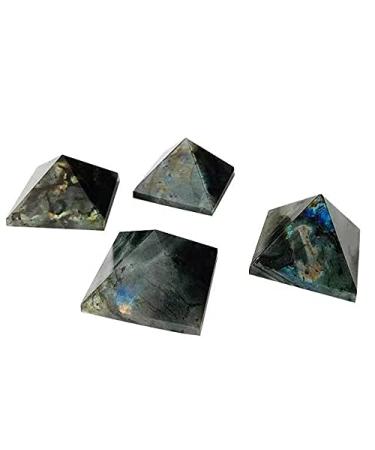 1pc 50mm Natural Polished Crystal Stone Gemstone Carving Labradorite Pyramid Chakra Reiki Balancing