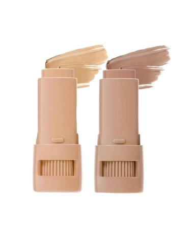 Concealer Stick 2 Pack Concealer Conceal And Contour Face Makeup For All Skin Types Longwear Cream Concealer Stick Highlights Moisturizes Natural Full Coverage (0103)