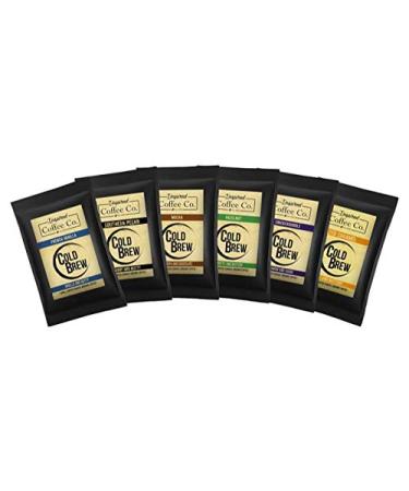 Classic Sampler Pack - Flavored Cold Brew Coffee - Inspired Coffee Co. - Coarse Ground Coffee - Six large 4 oz. Sample Bags