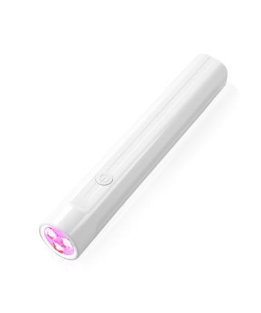 SULIVES UV Nail Lamp for Gel Nails - Rechargeable Handheld Nail Dryer with USB Plug - Smart Sensor LED UV Light for Gel Polishes and Nail Gel Strips (White)