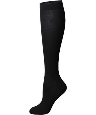 Compression Stockings for Men - 6 Pairs of Elastic Running & Sports Calf Socks - Medium Hose Black | Optimal Compression for Performance - Buy Online on GoSupps.com