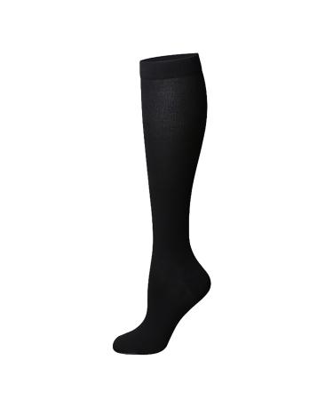 Compression stockings men running stockings compression for sports calf stockings elastic 6 pairs single -color compression socks with medium hose sports socks pressure socks pressure socks L black