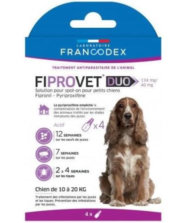 Francodex fiprovet Duo 134 mg/40 MG - Solution for Spot-on Dog x4 - Buy Online on GoSupps.com