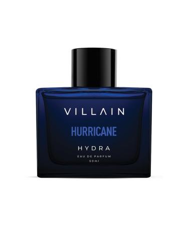 Bloom Beauty Villain Hurricane Hydra Eau de Parfum for Men - Luxury Aqua Fragrance | Fresh Long-Lasting Scent | 50ml