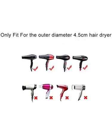 2PCS Non-Universal Black Plastic Salon Hair Dryer Nozzle Replacement Narrow Concentrator Special Hairdressing Styling Tool Fit for Outer Diameter - Buy Online on GoSupps.com