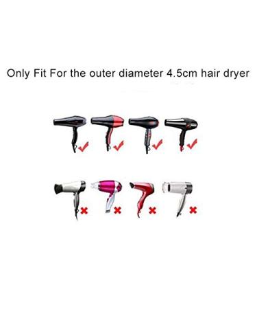 2 PCS Professional Black Plastic Hair Dryer Narrow Concentrator Nozzle - 1.65-1.8 Inch Diameter - Buy Online on GoSupps.com