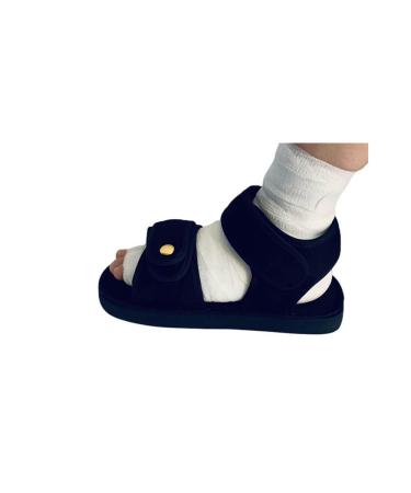 Post Op Shoes with Waterproof Leg Cast Cover for Broken Foot Toes Recovery Adjustable Open Toe Medical Surgical Walking Boot Cast Stress Fracture Brace Orthopedic Sandal for Men Women (X-Large)
