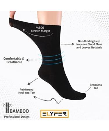 Thin Rayon Diabetic Socks for Women | 6 Pack Black Neuropathy & Non-Binding Ankle Socks | Seamless Toe Low Cut (Size 9-12 - Buy Online on GoSupps.com