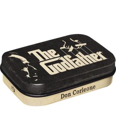 Nostalgic-Art Retro mintbox 4 x 6 x 1.6 cm The Godfather Logo Gift idea for film fans with peppermint drag es vintage design