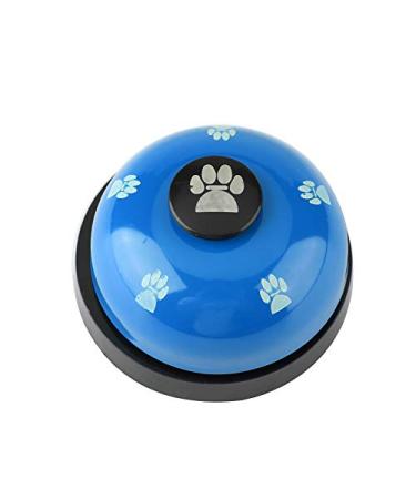 FDIT pet training press bell dog door bell and press bell iron robust durable pet bell for dog toilet training bell blue