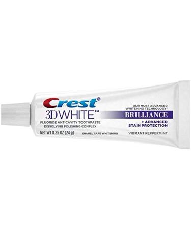 Crest 3D White Brilliance Toothpaste - Vibrant Peppermint Travel Size 0.85 oz (Pack of 12) | Whitening & Fresh Breath - Buy Online on GoSupps.com