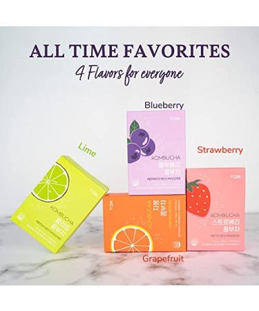 DALAMHARI Blueberry Kombucha - Adaptogen Prebiotic Soda | Health Ade Drink | Synergy Tea with Zero Sugar - 15T - Buy Online on GoSupps.com