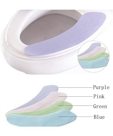 4 Pairs Hbluefat Bathroom Warmer Toilet Seat Cover Pads | Reusable & Easy to Clean | Fits Various Toilet Shapes | Portable for Home or Travel - Buy Online on GoSupps.com