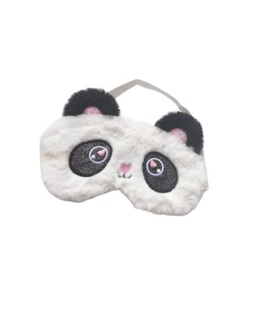 Soft Funny Panda Sleep Mask for Kids Girls Men Women Comfortable Cute Animal Rabbit Eye Mask Light Blocking Eye Cover for Plane Travel Yoga Office Snap Nap