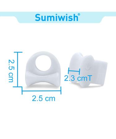 Sumiwish Gel Toe Separators 10 PCS - Bunion Corrector & Toe Straightener - Big Toe Spacer for Bunion Pain Relief - White - Buy Online on GoSupps.com