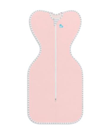 Love To Dream Swaddle UP Ideal Fabric for Moderate Temperatures(20-24 C) Arms Up Position Baby Essentials for Newborn Hip-Healthy Twin Zipper for Easy Nappy changes 6-8.5kg Pink Pink Medium (6-8.5kg)