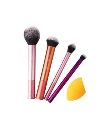 Mixup!Face Vegan Makeup Brush Set - 5-Piece Everyday Face Brushes for Foundation Blush Highlighter & Bronzer - Animal Test-Free - Buy Online on GoSupps.com