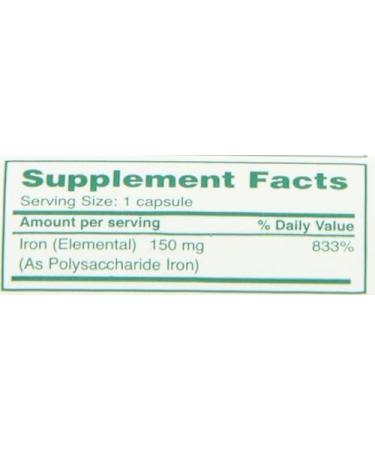 Dietary Supplement - Poly Iron Capsules 150 mg (100 caps per bottle) by Cypress Pharmaceutical #185-01 (1 Bottle of 100 Caps) - Buy Online on GoSupps.com