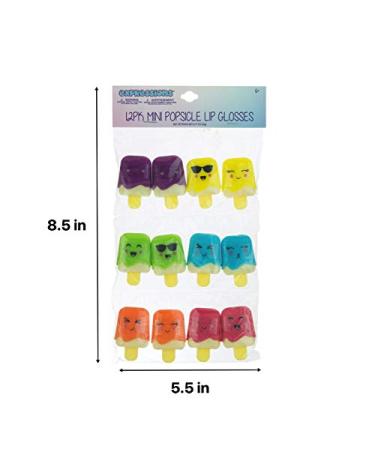 Expressions 12pc Pucker Pop Novelty Lip Gloss Set - Kids Mini Popsicle Collection, Safe & Non-Toxic Girls Cosmetics - Buy Online on GoSupps.com