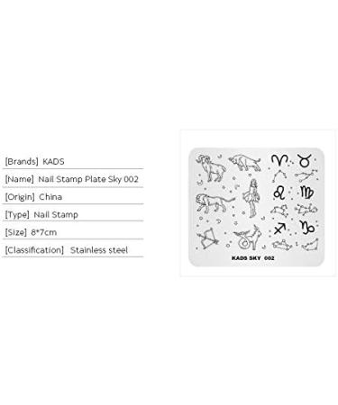 KADS Sky Constellation Nail Stamping Plate SKY002 - DIY Manicure Stencil Tools - Buy Online on GoSupps.com
