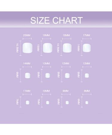 DIDUIKALOR Pink French Press Rhinestone Design False Toenails - 24Pcs Square Acrylic Nails for Women and Girls - Buy Online on GoSupps.com